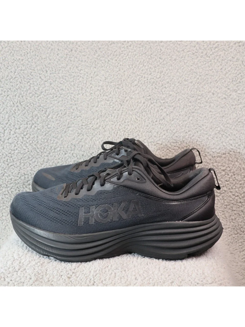 HOKA ONE ONE Men’s Bondi 8 Running Shoes 15D Black